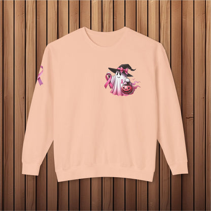 Haunted Hope, Breast Cancer Awareness Crewneck Sweatshirt - EternalAscension