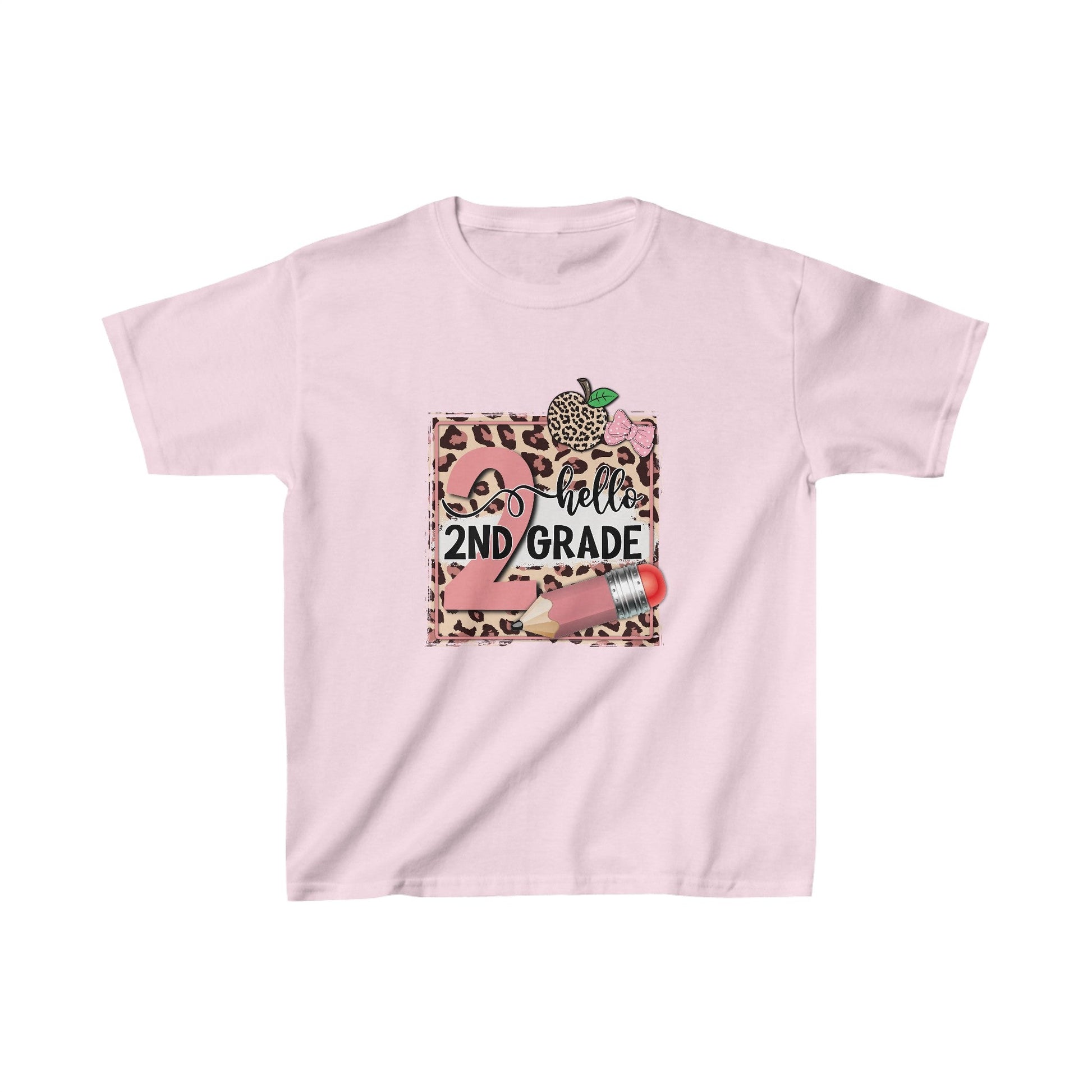🍎 Hello Second Grade T - Shirt 🍎 Kids Heavy Cotton™ Tee - EternalAscension