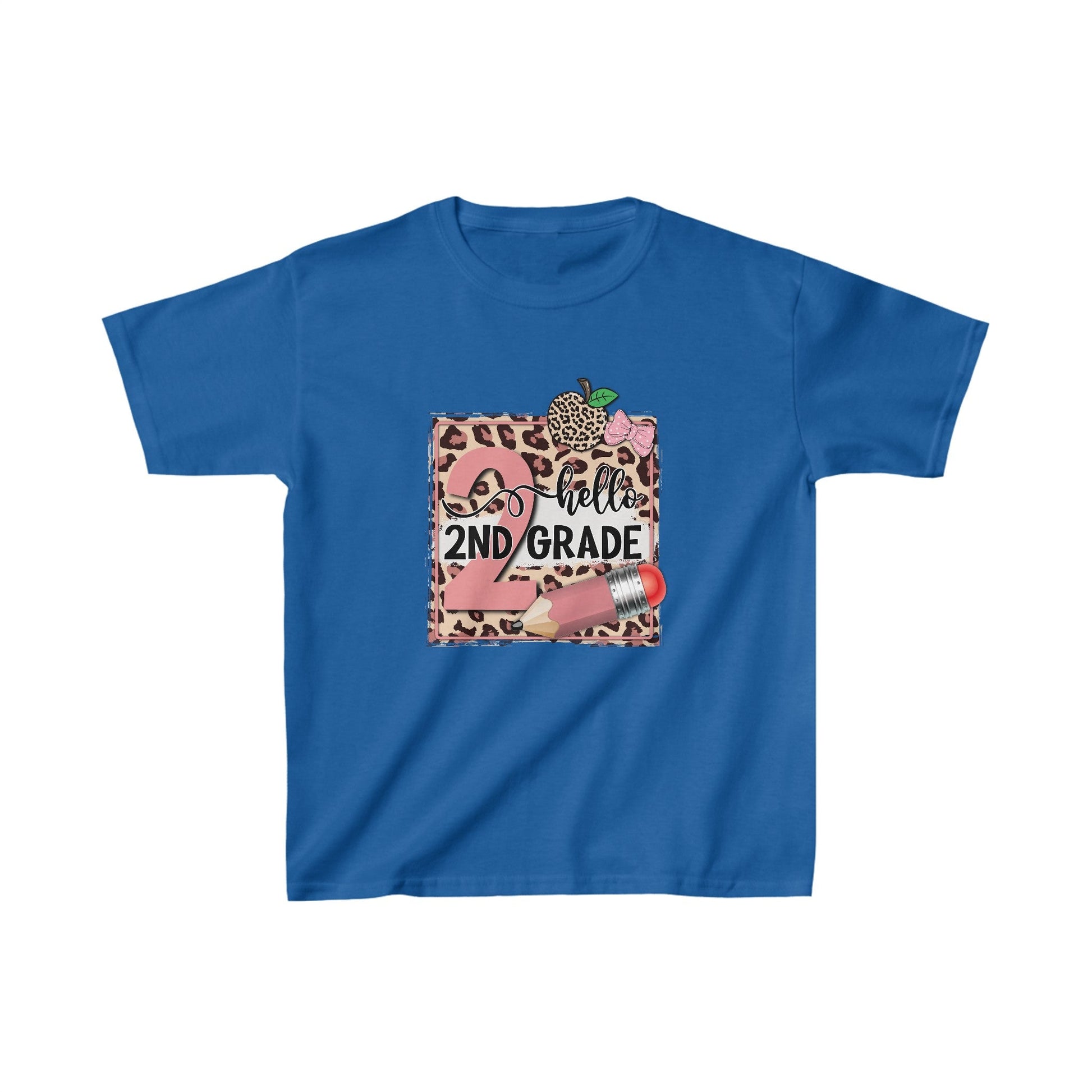 🍎 Hello Second Grade T - Shirt 🍎 Kids Heavy Cotton™ Tee - EternalAscension
