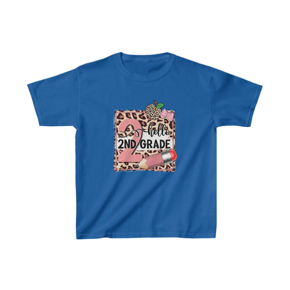 🍎 Hello Second Grade T - Shirt 🍎 Kids Heavy Cotton™ Tee - EternalAscension