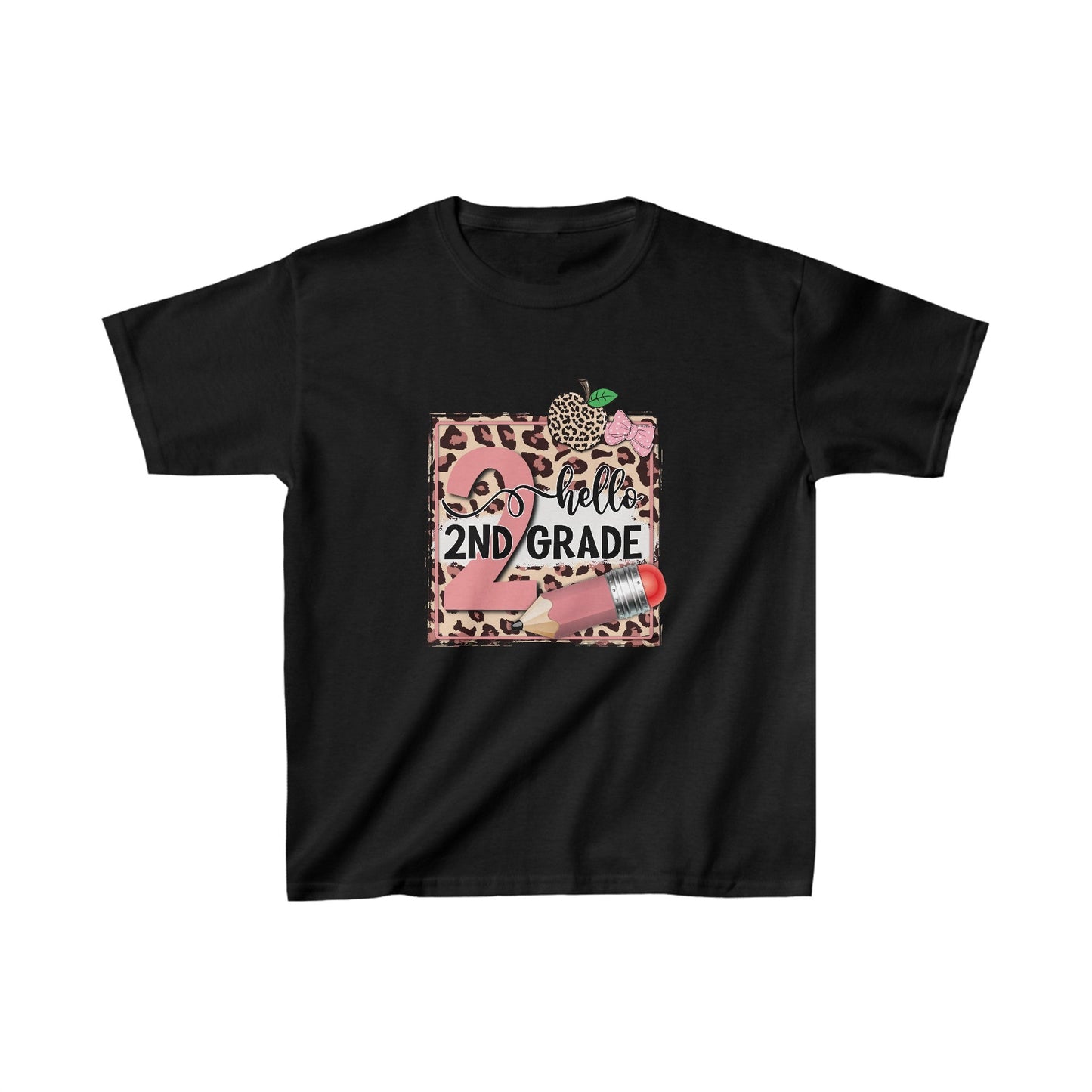 🍎 Hello Second Grade T - Shirt 🍎 Kids Heavy Cotton™ Tee - EternalAscension