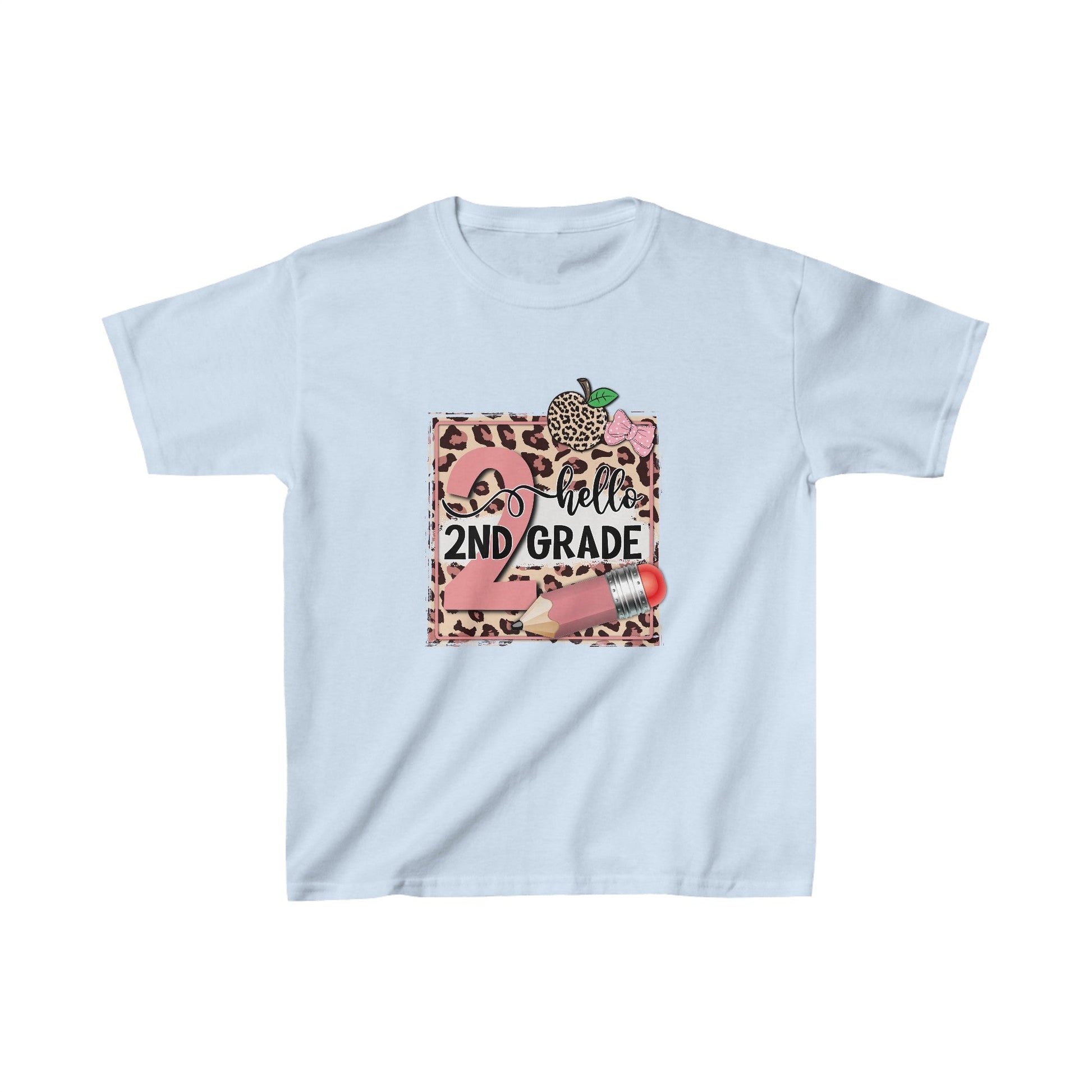 🍎 Hello Second Grade T - Shirt 🍎 Kids Heavy Cotton™ Tee - EternalAscension