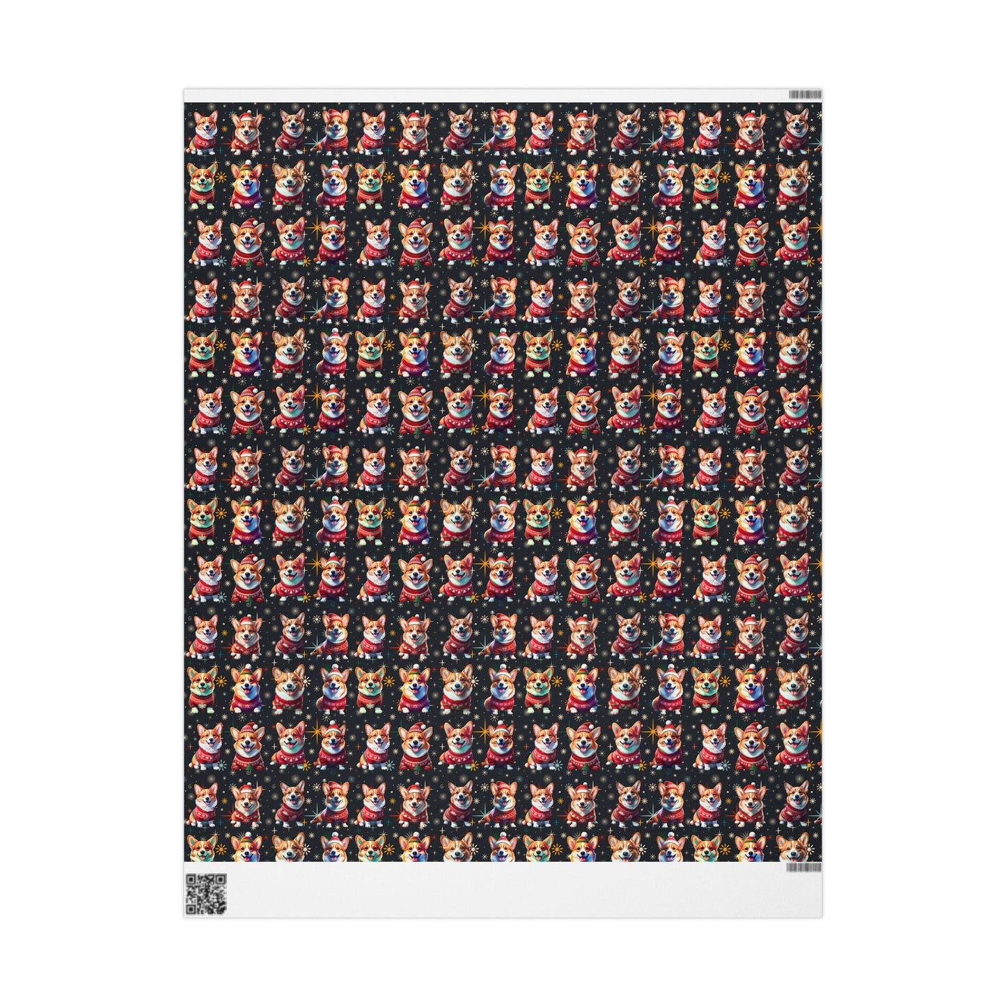 Holiday Corgis Wrapping Paper, Festive Christmas Gift Wrap, Cute Dog Lover Presents, Custom Printed Paper, Matte or Glossy, Three Sizes - EternalAscension