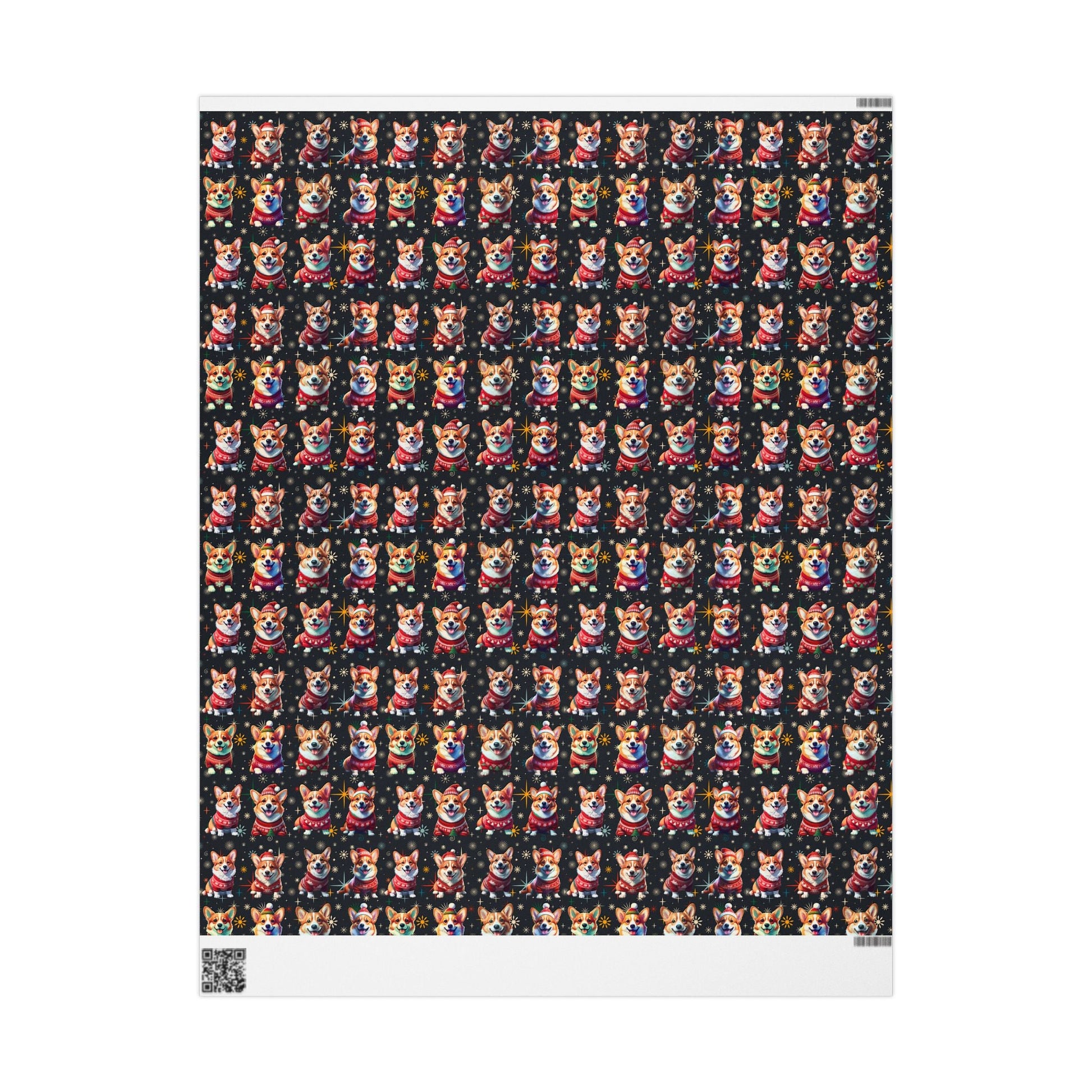 Holiday Corgis Wrapping Paper, Festive Christmas Gift Wrap, Cute Dog Lover Presents, Custom Printed Paper, Matte or Glossy, Three Sizes - EternalAscension