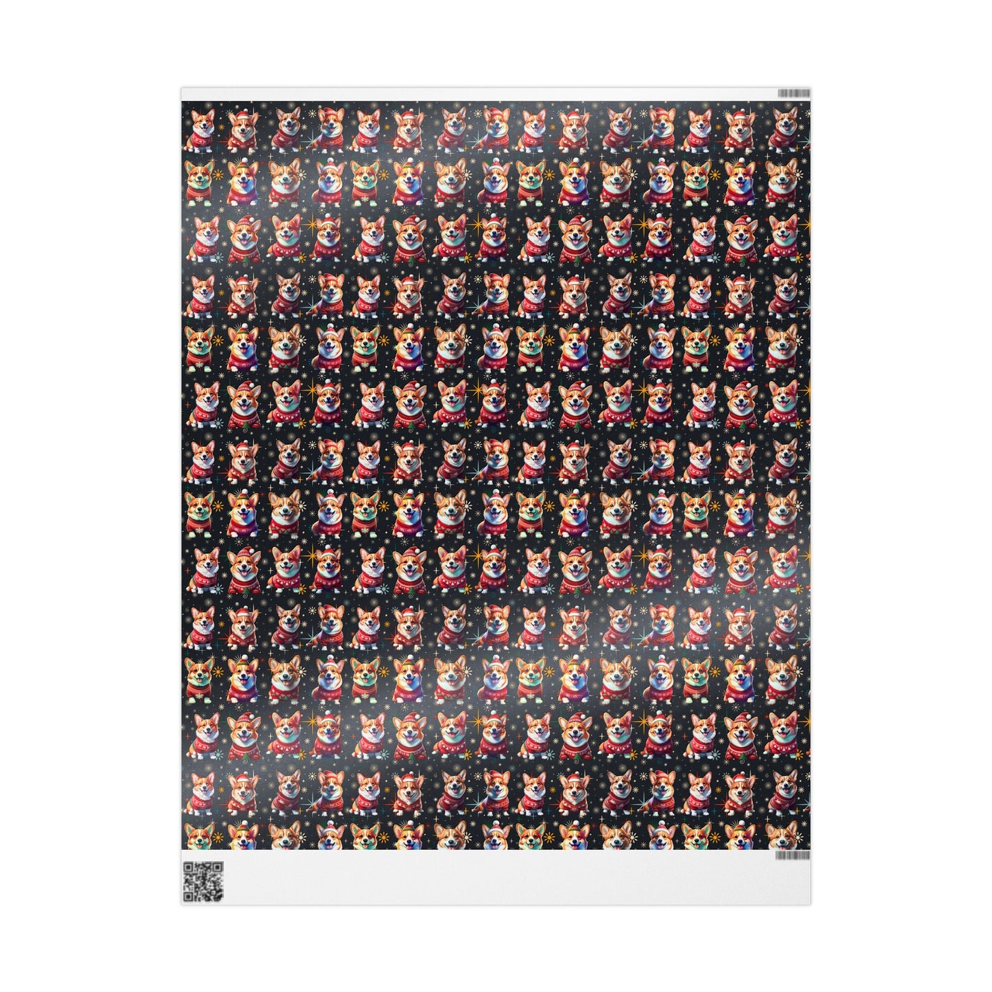 Holiday Corgis Wrapping Paper, Festive Christmas Gift Wrap, Cute Dog Lover Presents, Custom Printed Paper, Matte or Glossy, Three Sizes - EternalAscension