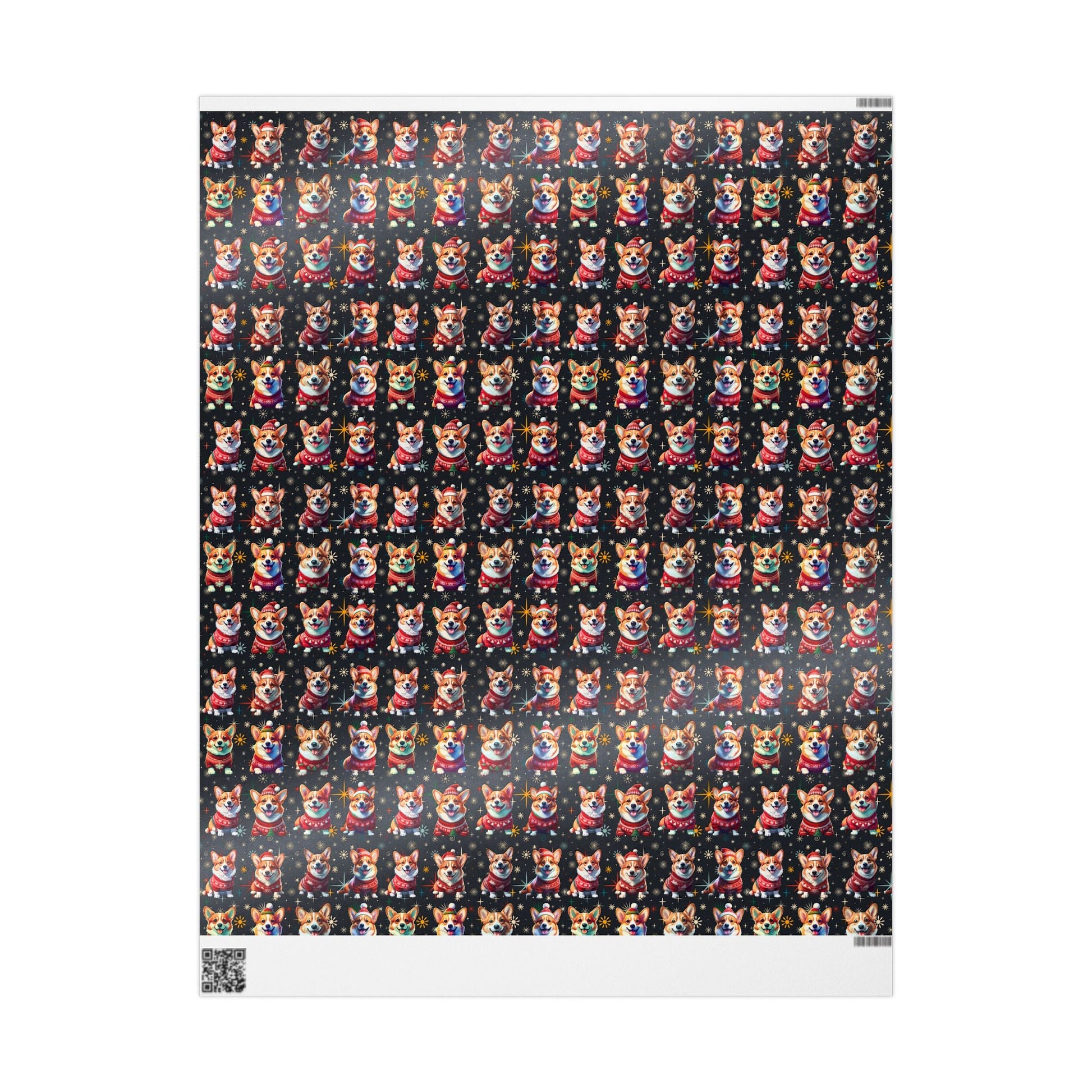 Holiday Corgis Wrapping Paper, Festive Christmas Gift Wrap, Cute Dog Lover Presents, Custom Printed Paper, Matte or Glossy, Three Sizes - EternalAscension
