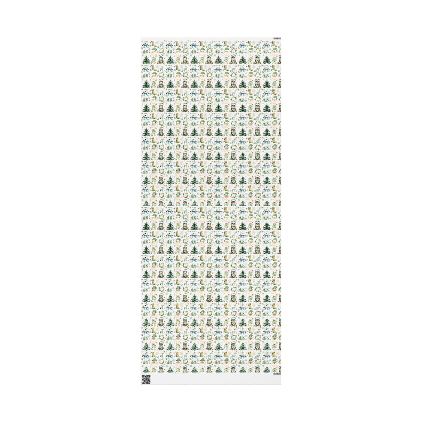 Holiday Festivities Wrapping Paper - Polar Bear, Reindeer, Santa Claus, Christmas Tree - Festive Gift Wrap, Seasonal Decor, Gift Packaging - EternalAscension