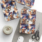 Holiday Sled Ride Wrapping Paper, Christmas Gift Wrap, Festive Cat and Dog Design, Matte or Glossy Finish, High - Quality Custom Art Paper, 3 - EternalAscension