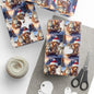 Holiday Sled Ride Wrapping Paper, Christmas Gift Wrap, Festive Cat and Dog Design, Matte or Glossy Finish, High - Quality Custom Art Paper, 3 - EternalAscension