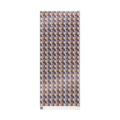Holiday Sled Ride Wrapping Paper, Christmas Gift Wrap, Festive Cat and Dog Design, Matte or Glossy Finish, High - Quality Custom Art Paper, 3 - EternalAscension