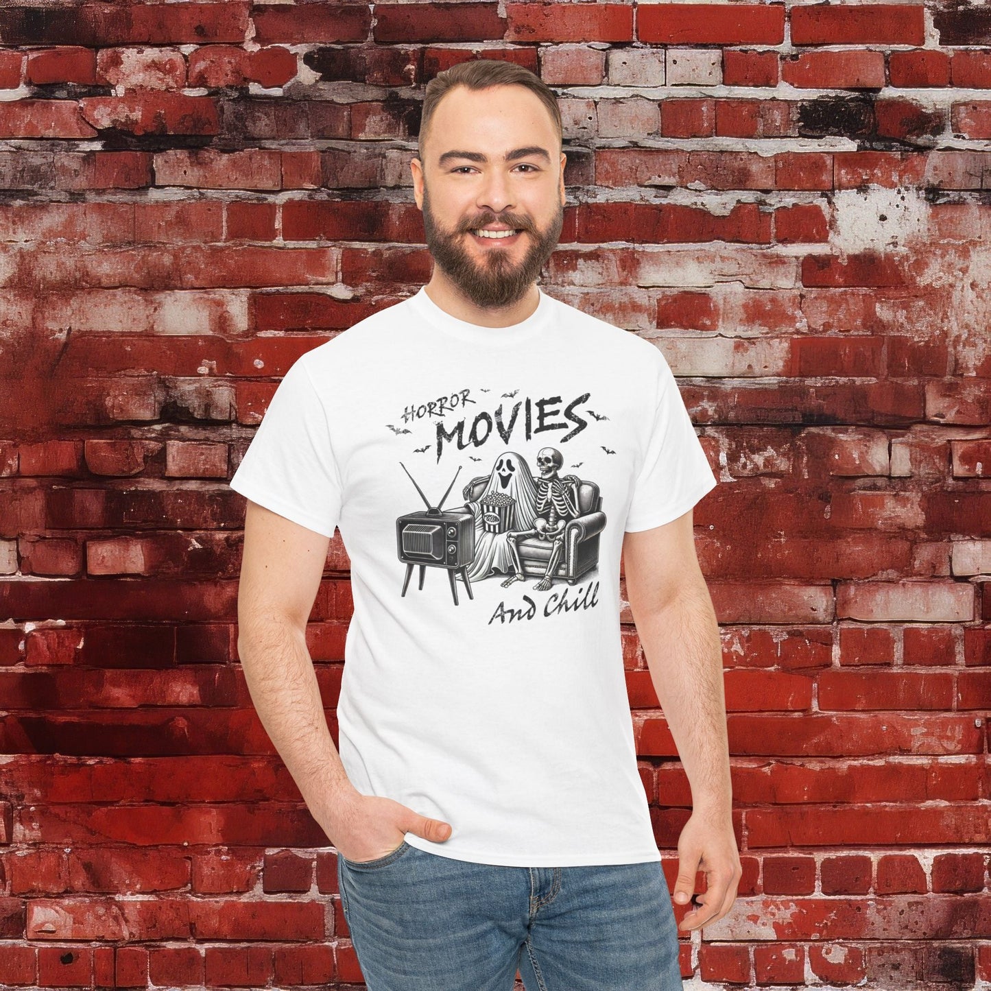 Horror Movies and Chill Unisex Heavy Cotton Tee - EternalAscension