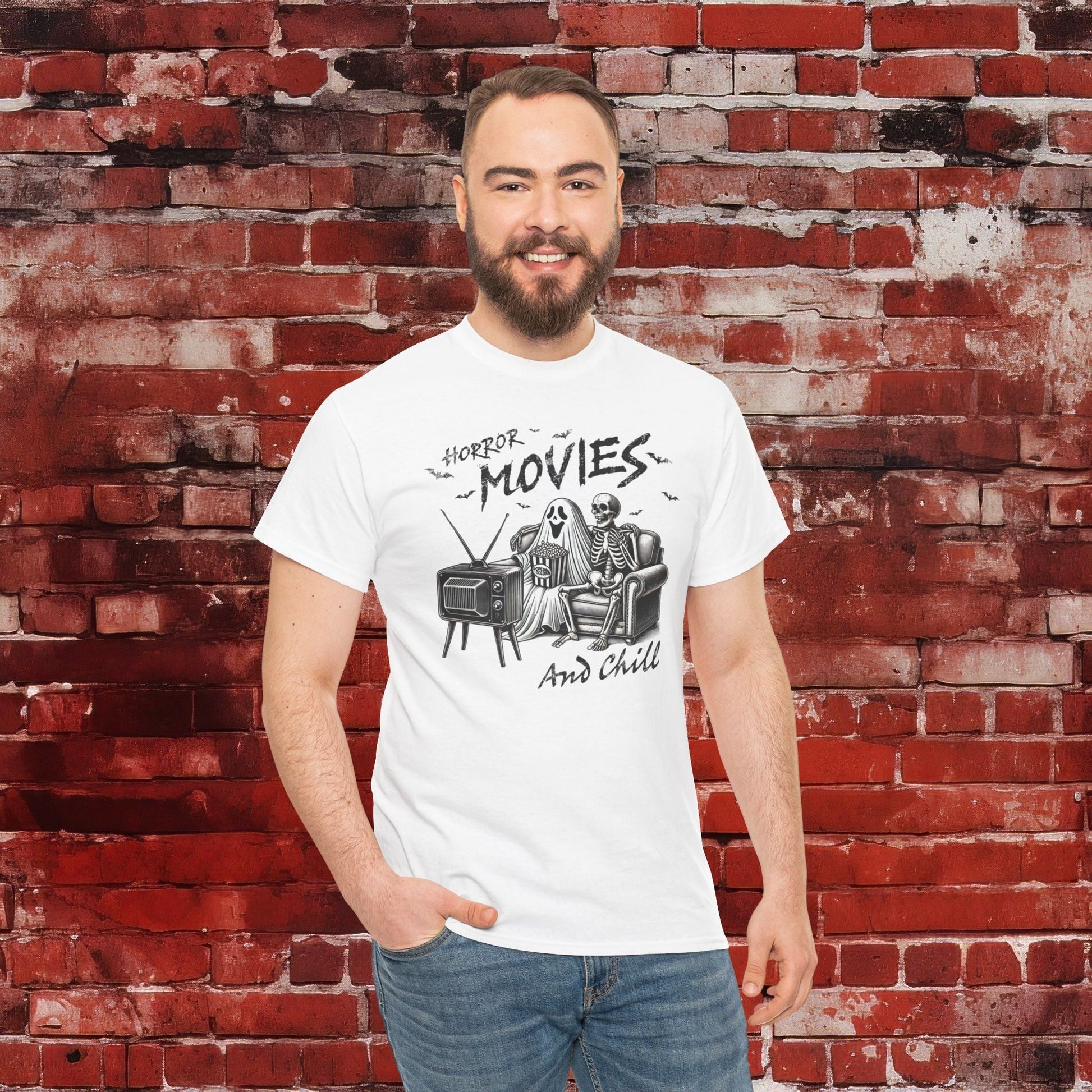 Horror Movies and Chill Unisex Heavy Cotton Tee - EternalAscension