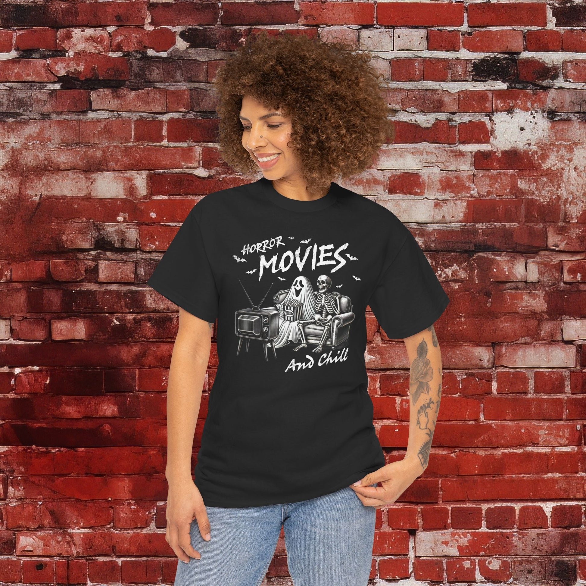 Horror Movies and Chill Unisex Heavy Cotton Tee - EternalAscension