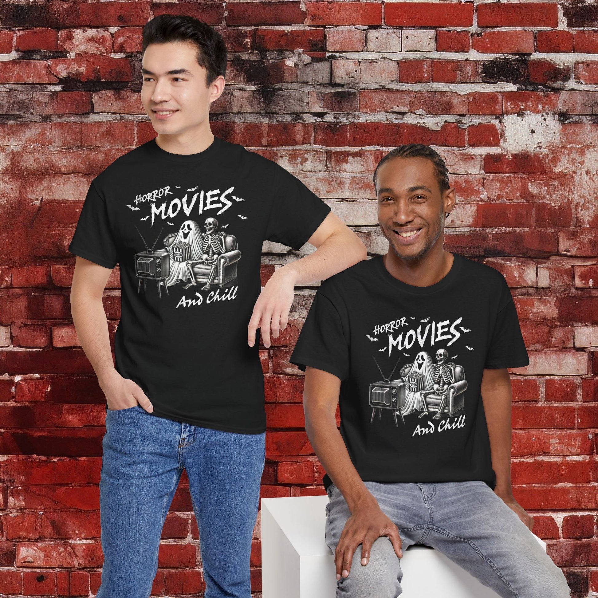 Horror Movies and Chill Unisex Heavy Cotton Tee - EternalAscension