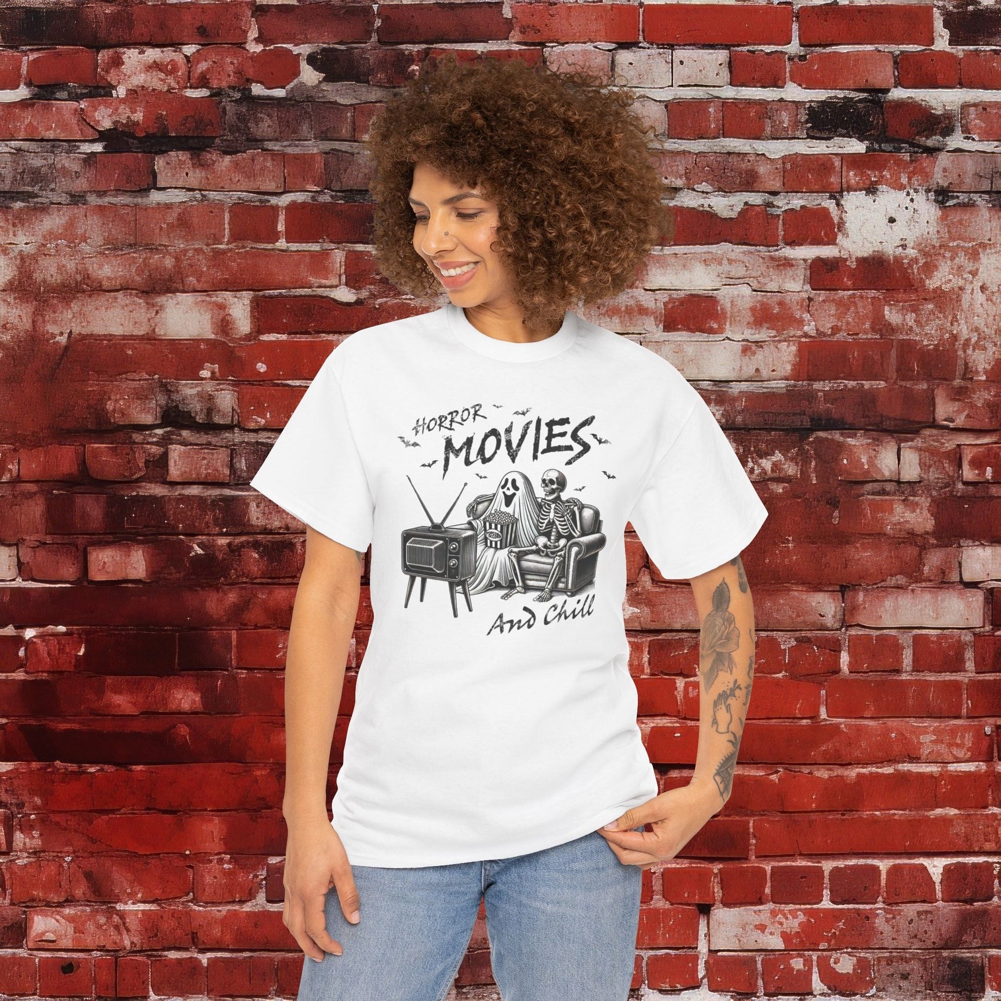 Horror Movies and Chill Unisex Heavy Cotton Tee - EternalAscension
