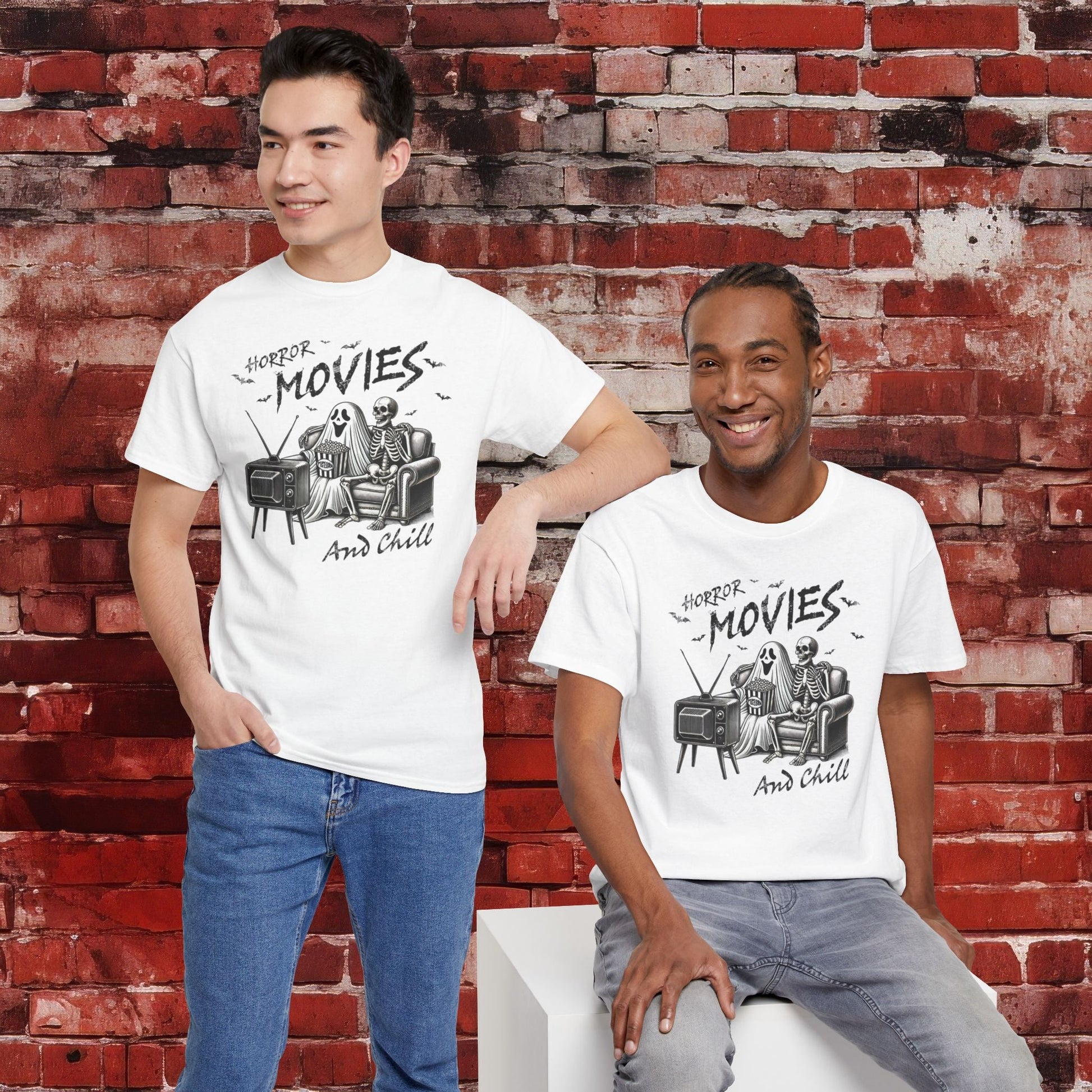 Horror Movies and Chill Unisex Heavy Cotton Tee - EternalAscension