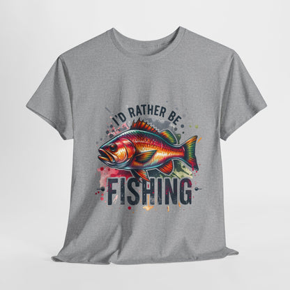 Id Rather Be Fishing Unisex Heavy Cotton Tee - EternalAscension