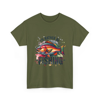 Id Rather Be Fishing Unisex Heavy Cotton Tee - EternalAscension