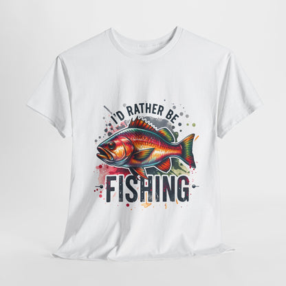 Id Rather Be Fishing Unisex Heavy Cotton Tee - EternalAscension
