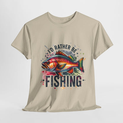 Id Rather Be Fishing Unisex Heavy Cotton Tee - EternalAscension