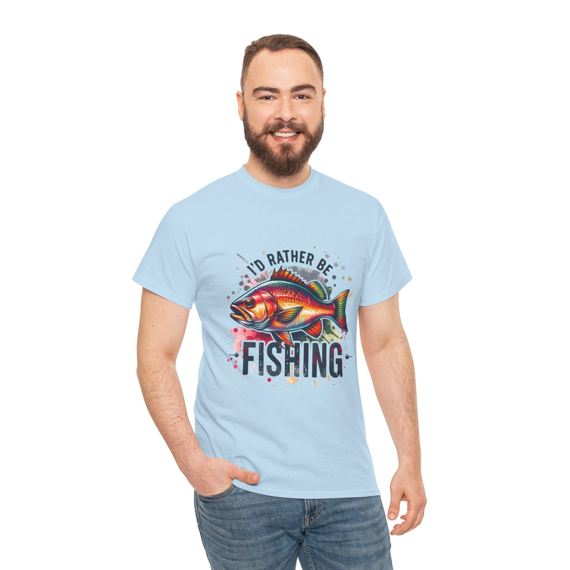 Id Rather Be Fishing Unisex Heavy Cotton Tee - EternalAscension