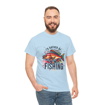 Id Rather Be Fishing Unisex Heavy Cotton Tee - EternalAscension