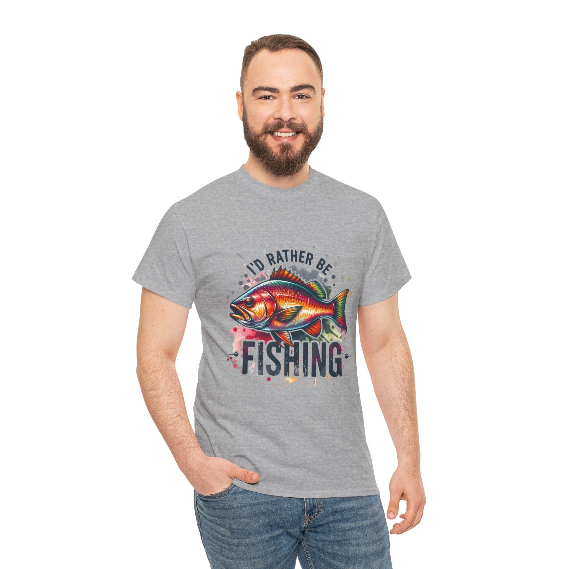 Id Rather Be Fishing Unisex Heavy Cotton Tee - EternalAscension
