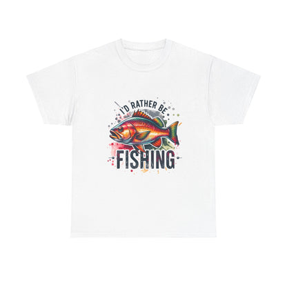 Id Rather Be Fishing Unisex Heavy Cotton Tee - EternalAscension
