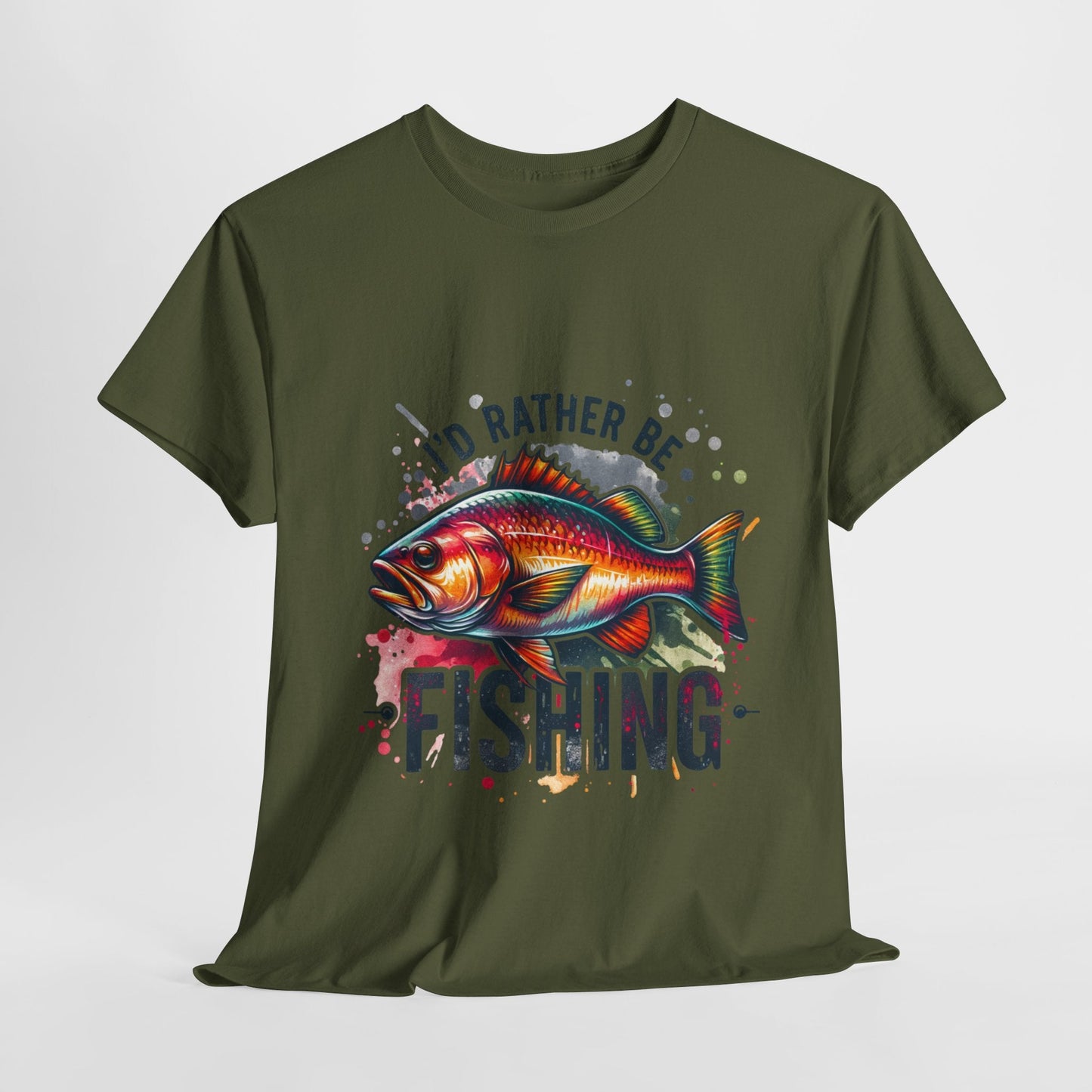 Id Rather Be Fishing Unisex Heavy Cotton Tee - EternalAscension