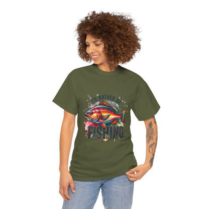 Id Rather Be Fishing Unisex Heavy Cotton Tee - EternalAscension