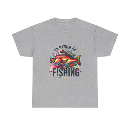 Id Rather Be Fishing Unisex Heavy Cotton Tee - EternalAscension