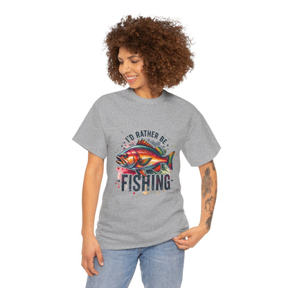 Id Rather Be Fishing Unisex Heavy Cotton Tee - EternalAscension