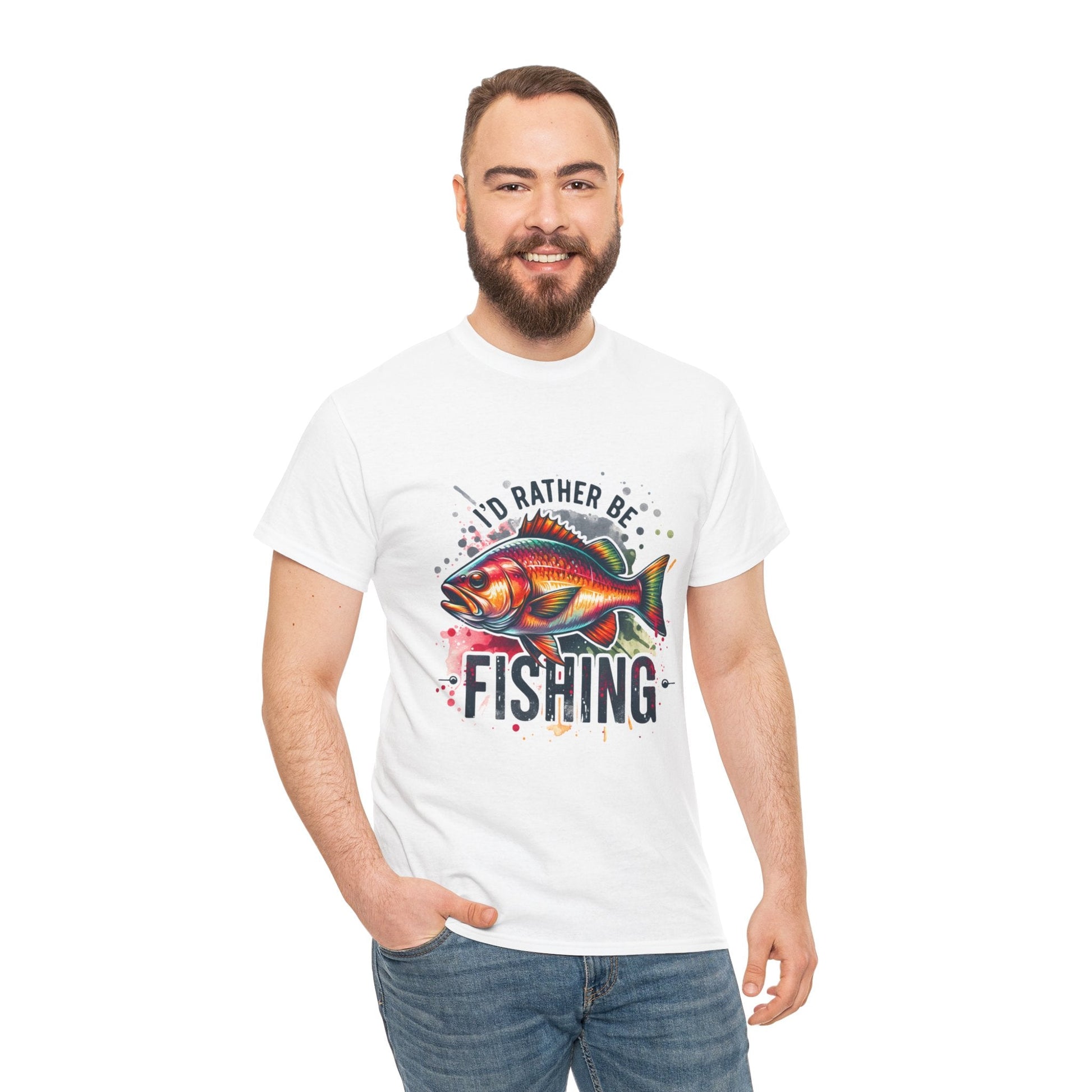Id Rather Be Fishing Unisex Heavy Cotton Tee - EternalAscension