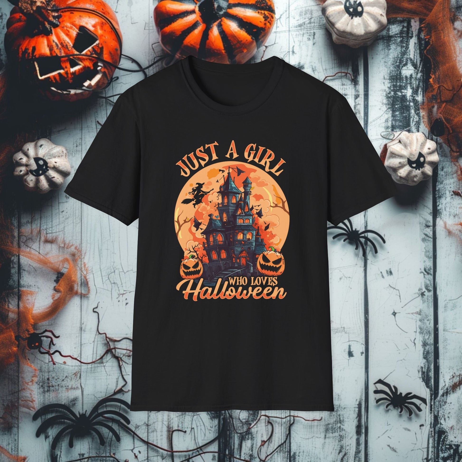 Just a Girl Who Loves Halloween Unisex Softstyle T-Shirt - EternalAscension