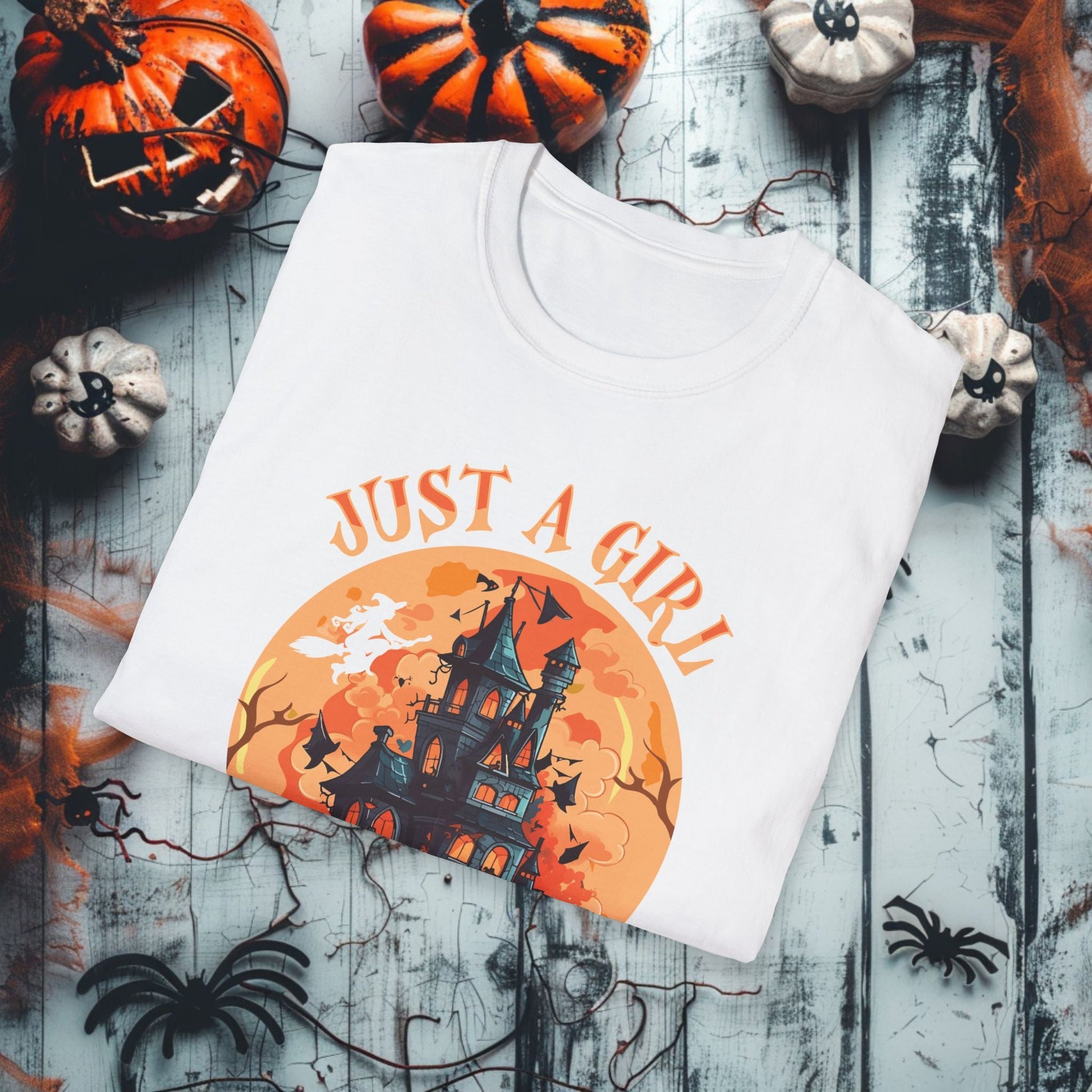 Just a Girl Who Loves Halloween Unisex Softstyle T-Shirt - EternalAscension
