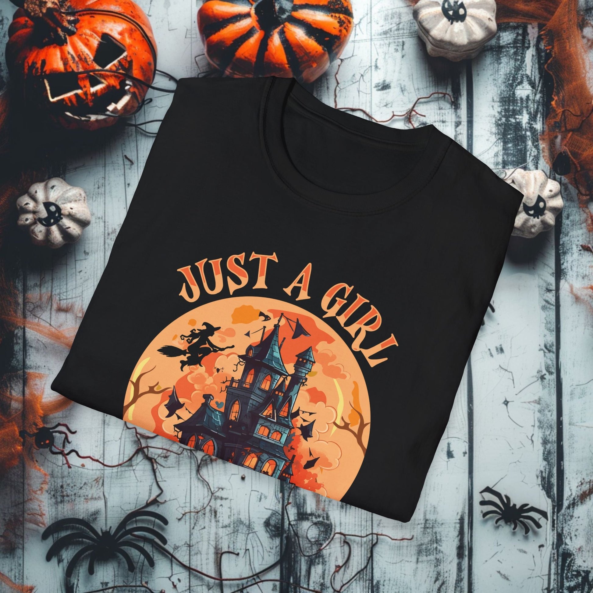 Just a Girl Who Loves Halloween Unisex Softstyle T-Shirt - EternalAscension