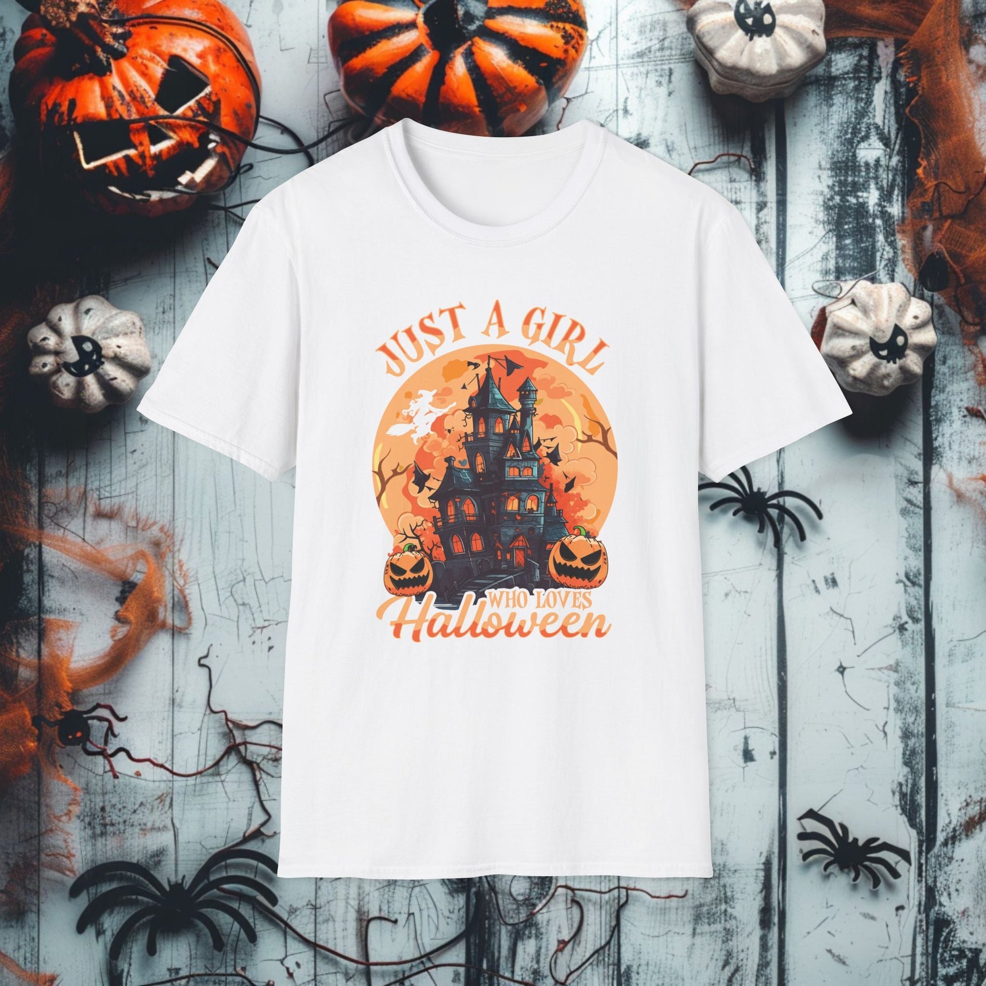 Just a Girl Who Loves Halloween Unisex Softstyle T-Shirt - EternalAscension