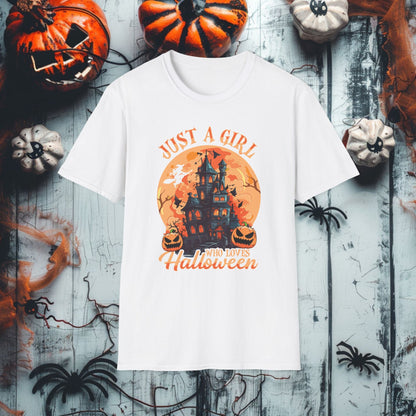 Just a Girl Who Loves Halloween Unisex Softstyle T-Shirt - EternalAscension
