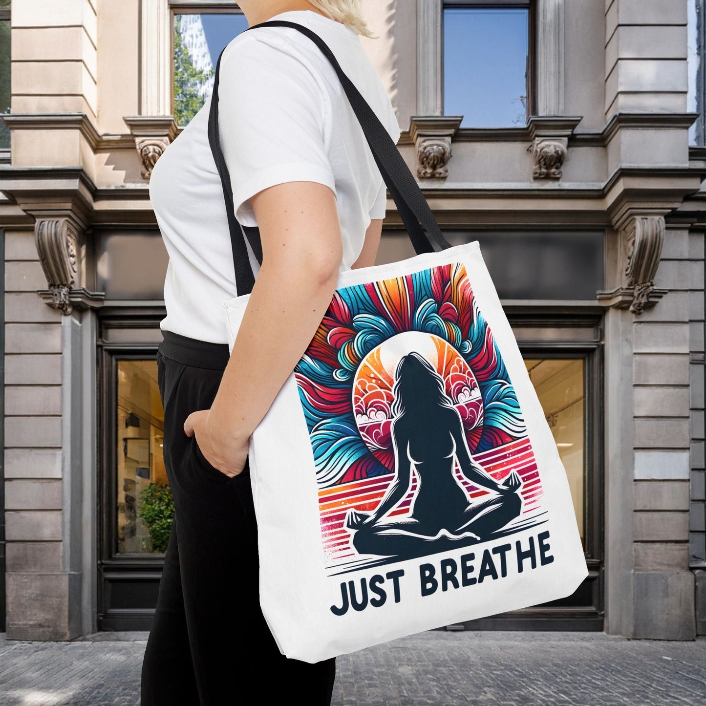 Just Breathe Meditation Tote Bag - EternalAscension