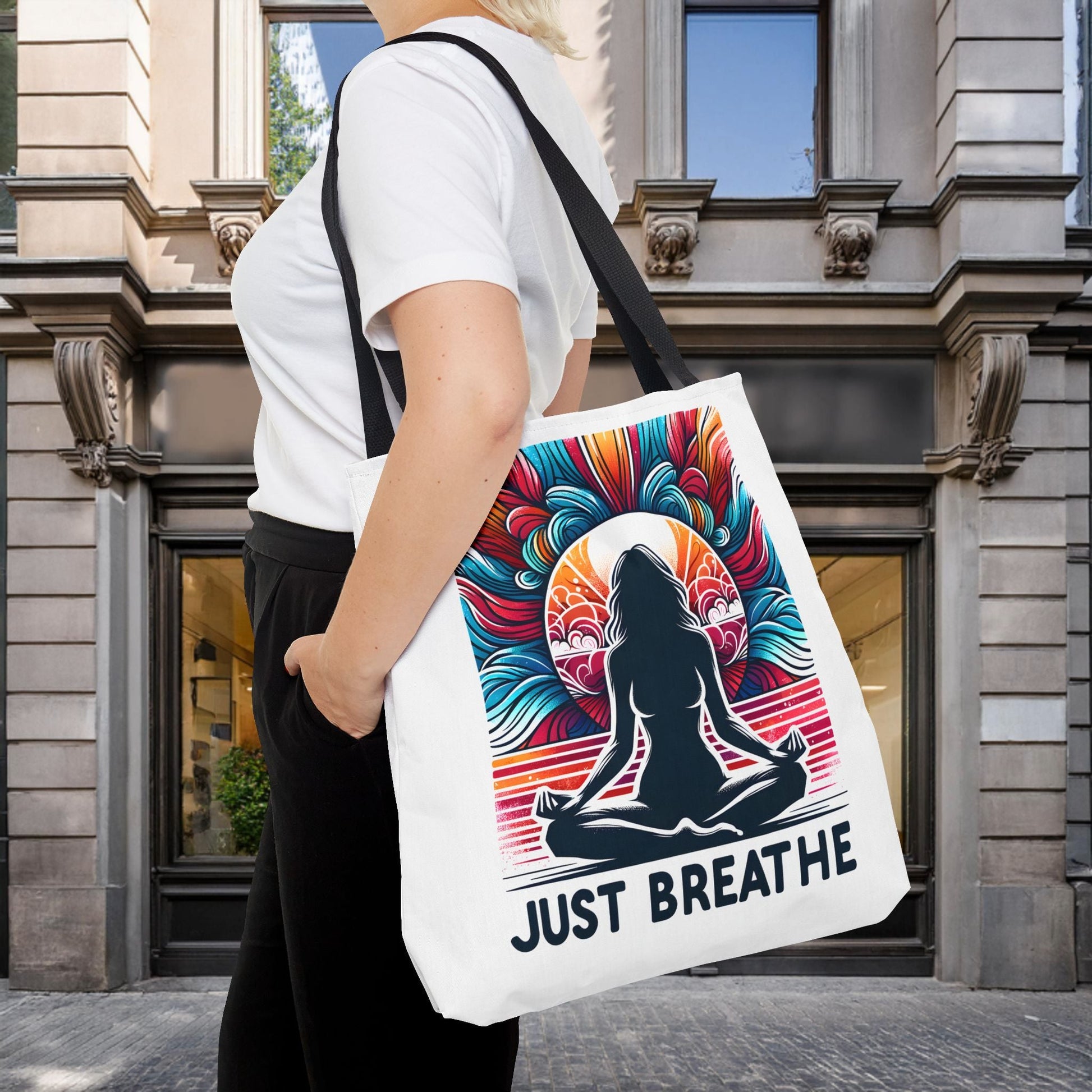 Just Breathe Meditation Tote Bag - EternalAscension