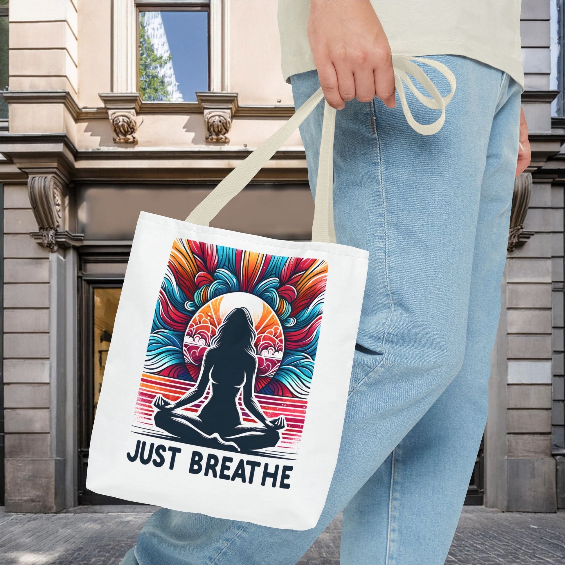 Just Breathe Meditation Tote Bag - EternalAscension