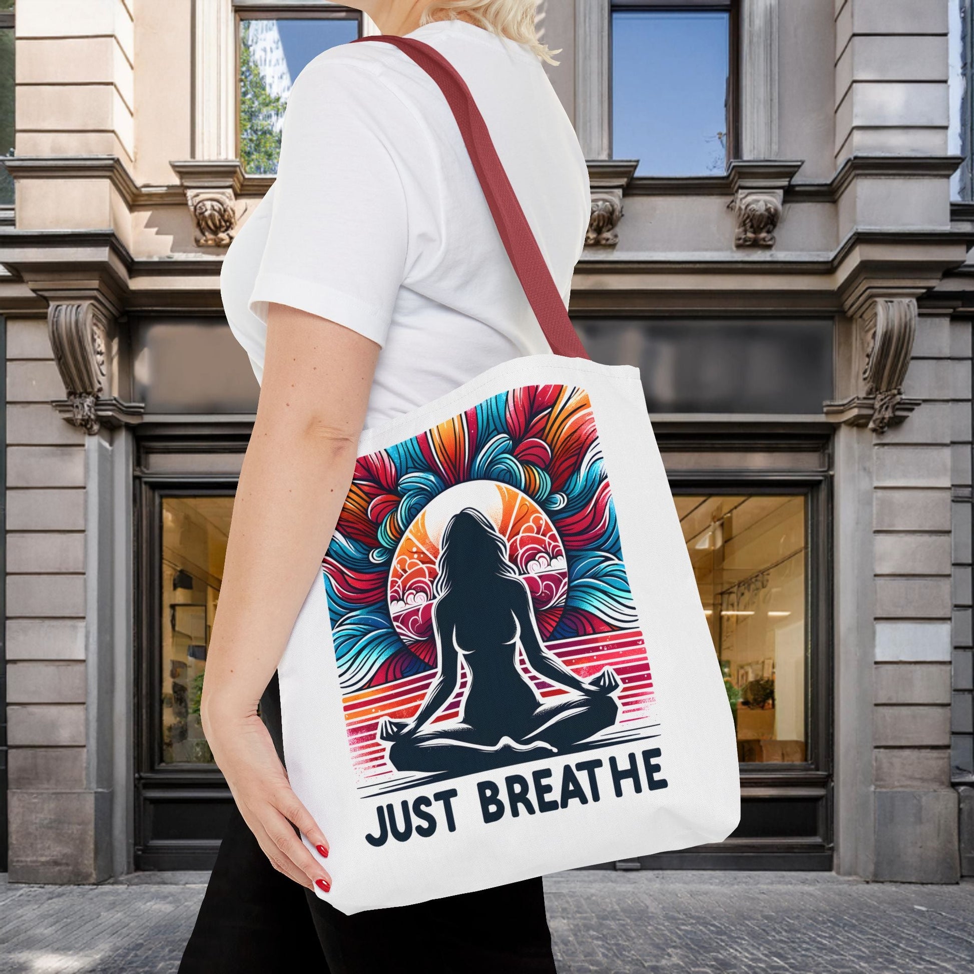 Just Breathe Meditation Tote Bag - EternalAscension