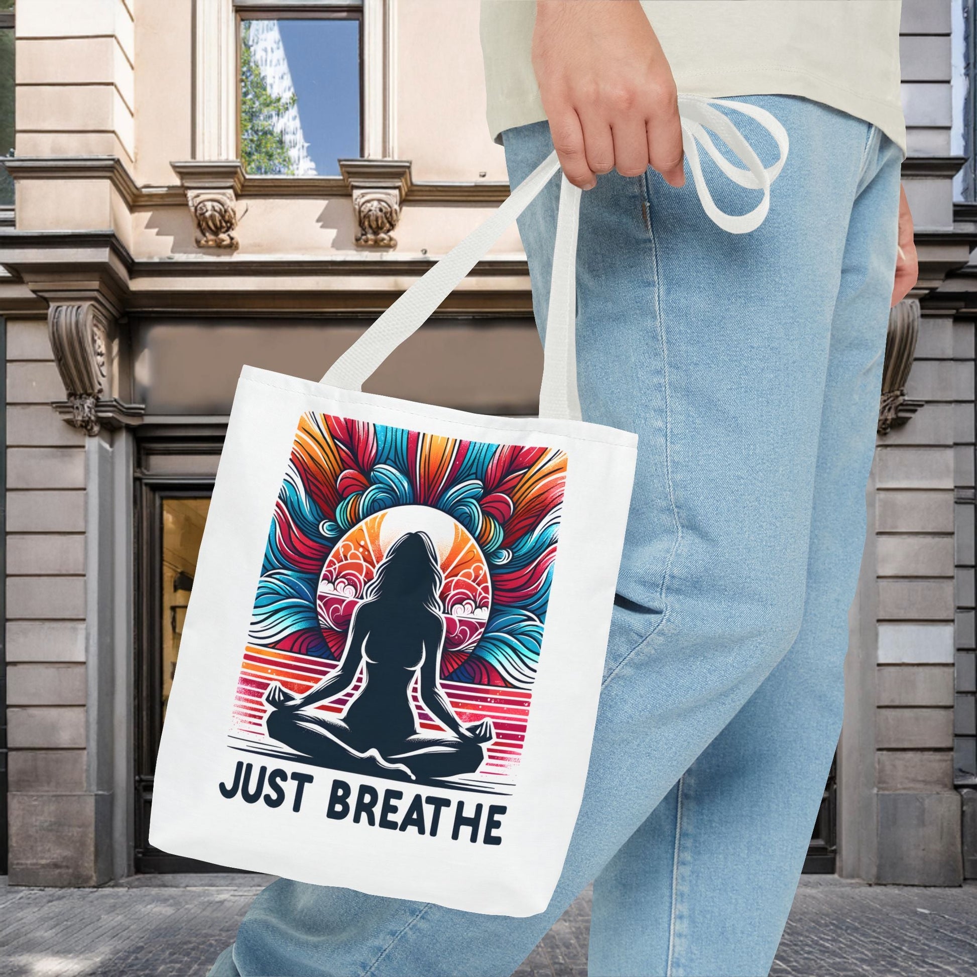 Just Breathe Meditation Tote Bag - EternalAscension
