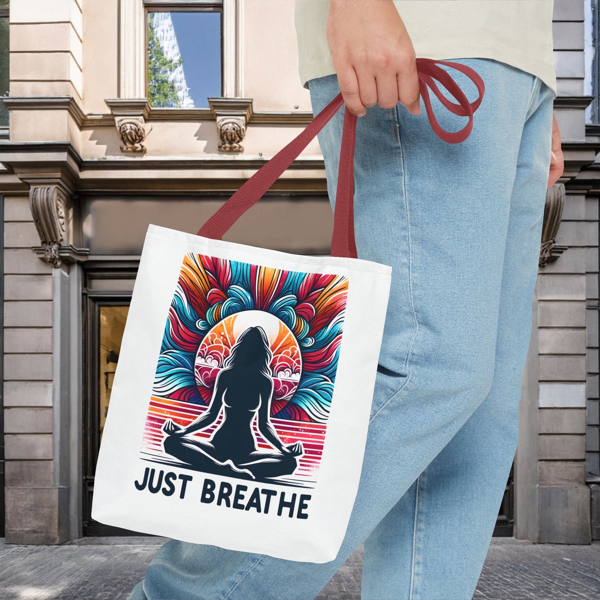 Just Breathe Meditation Tote Bag - EternalAscension