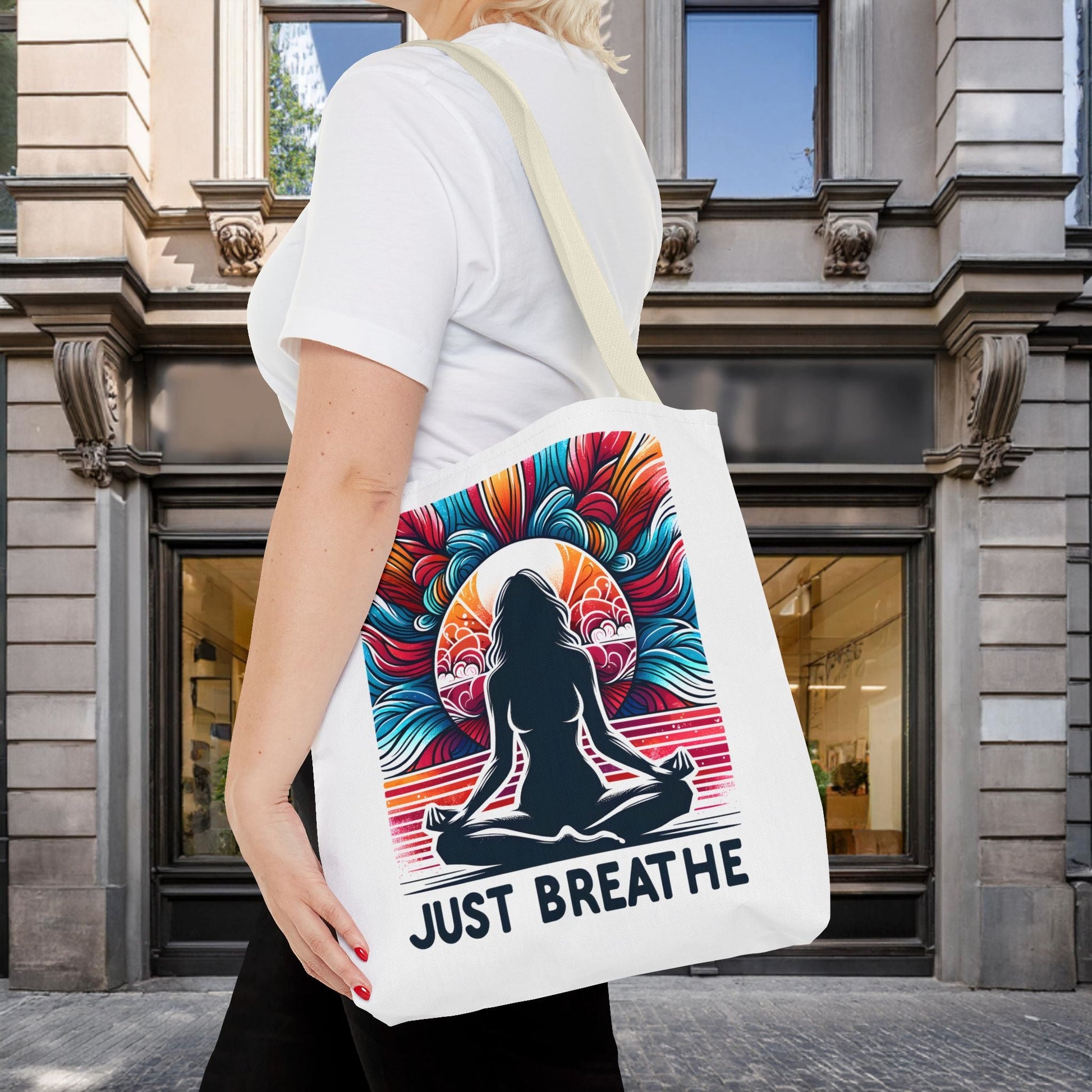 Just Breathe Meditation Tote Bag - EternalAscension