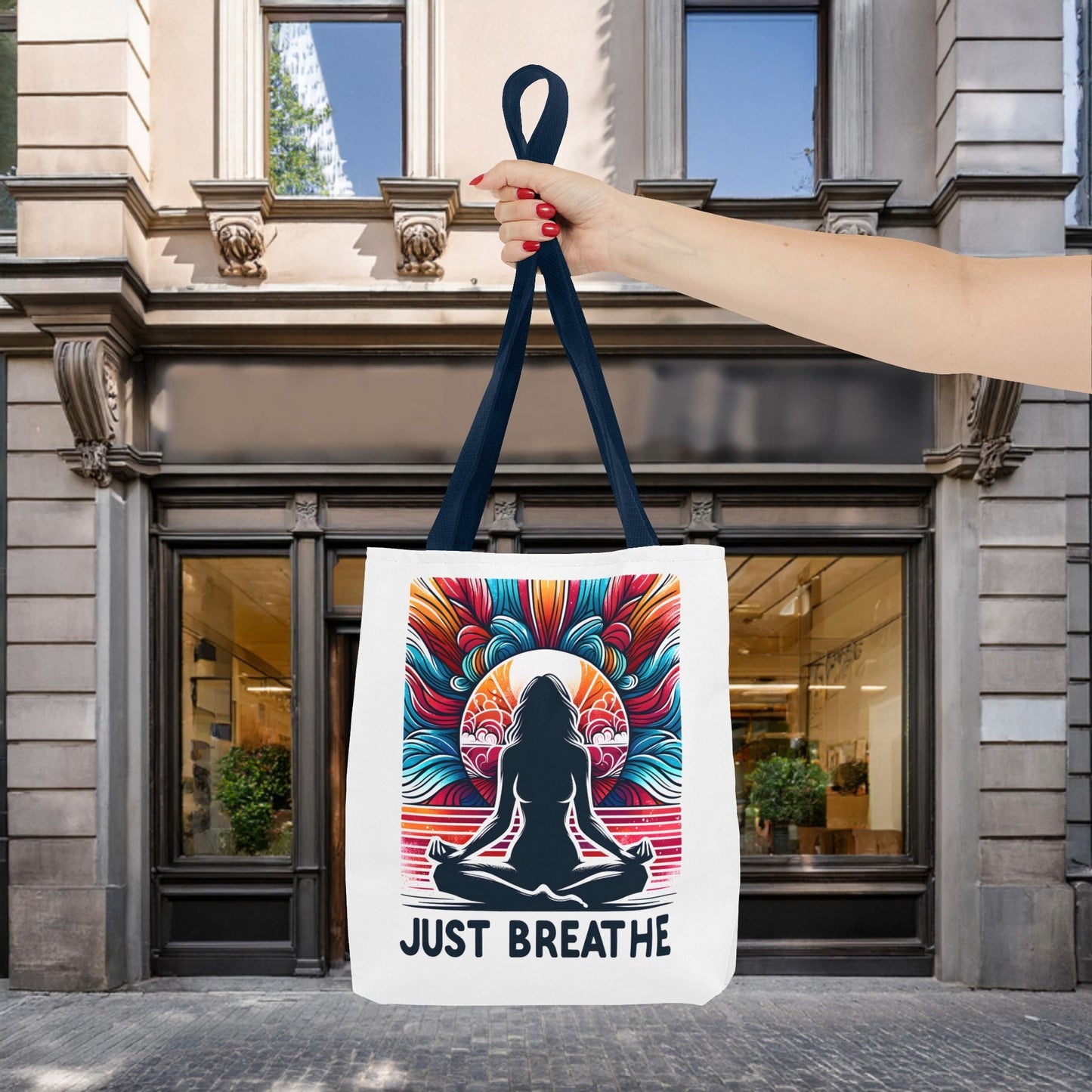 Just Breathe Meditation Tote Bag - EternalAscension