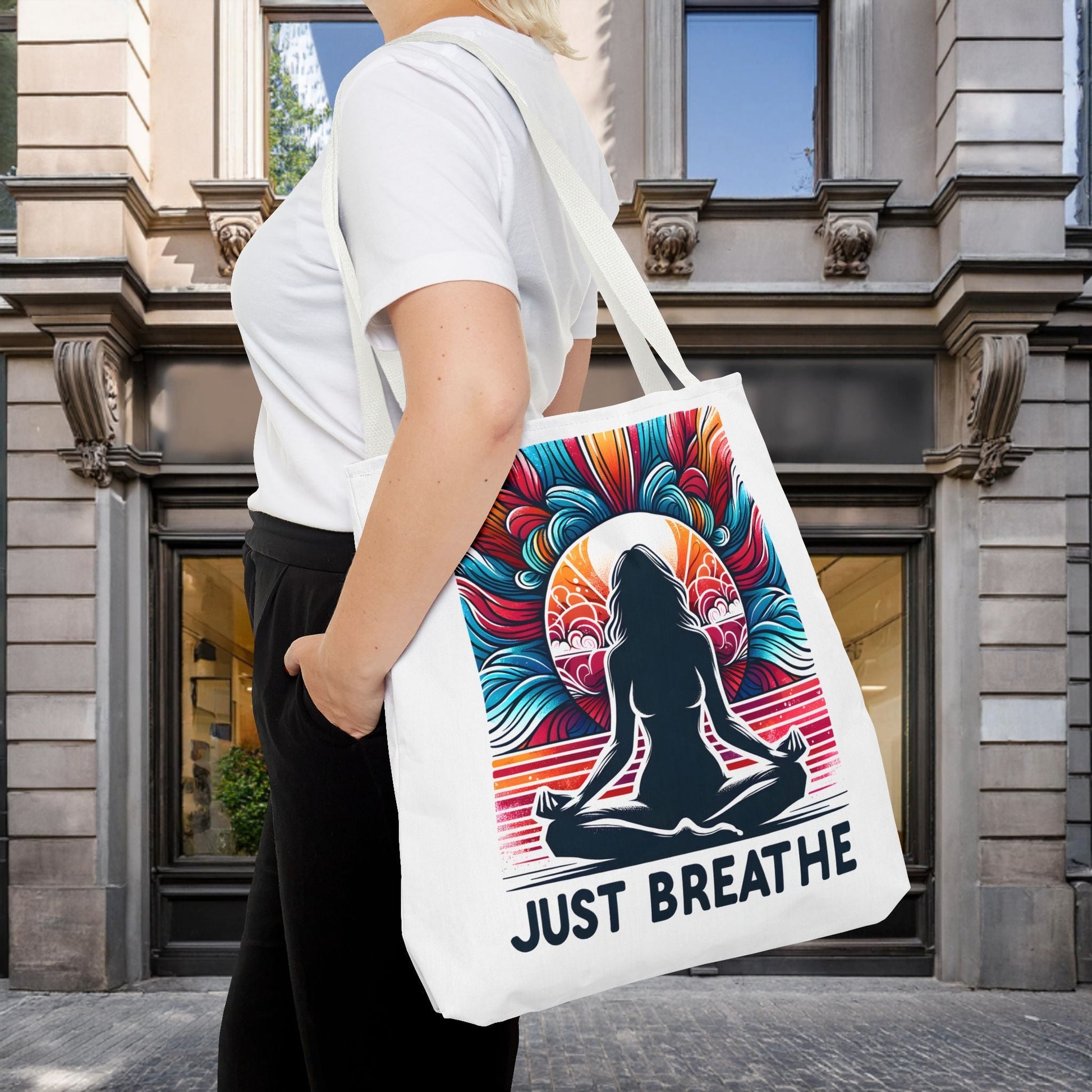 Just Breathe Meditation Tote Bag - EternalAscension