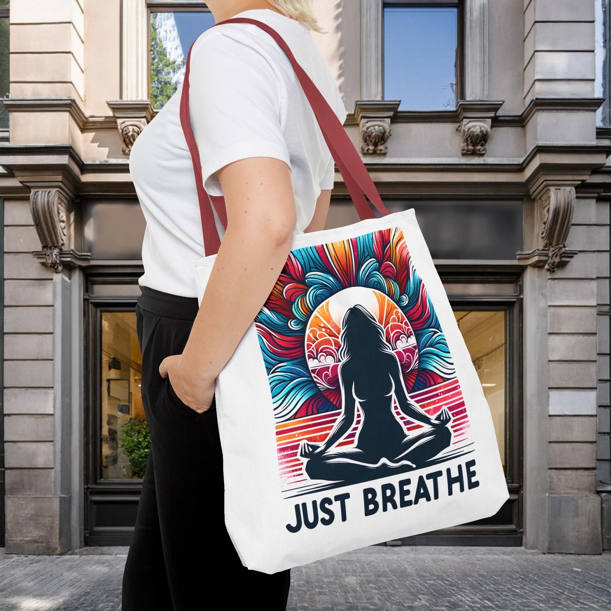 Just Breathe Meditation Tote Bag - EternalAscension