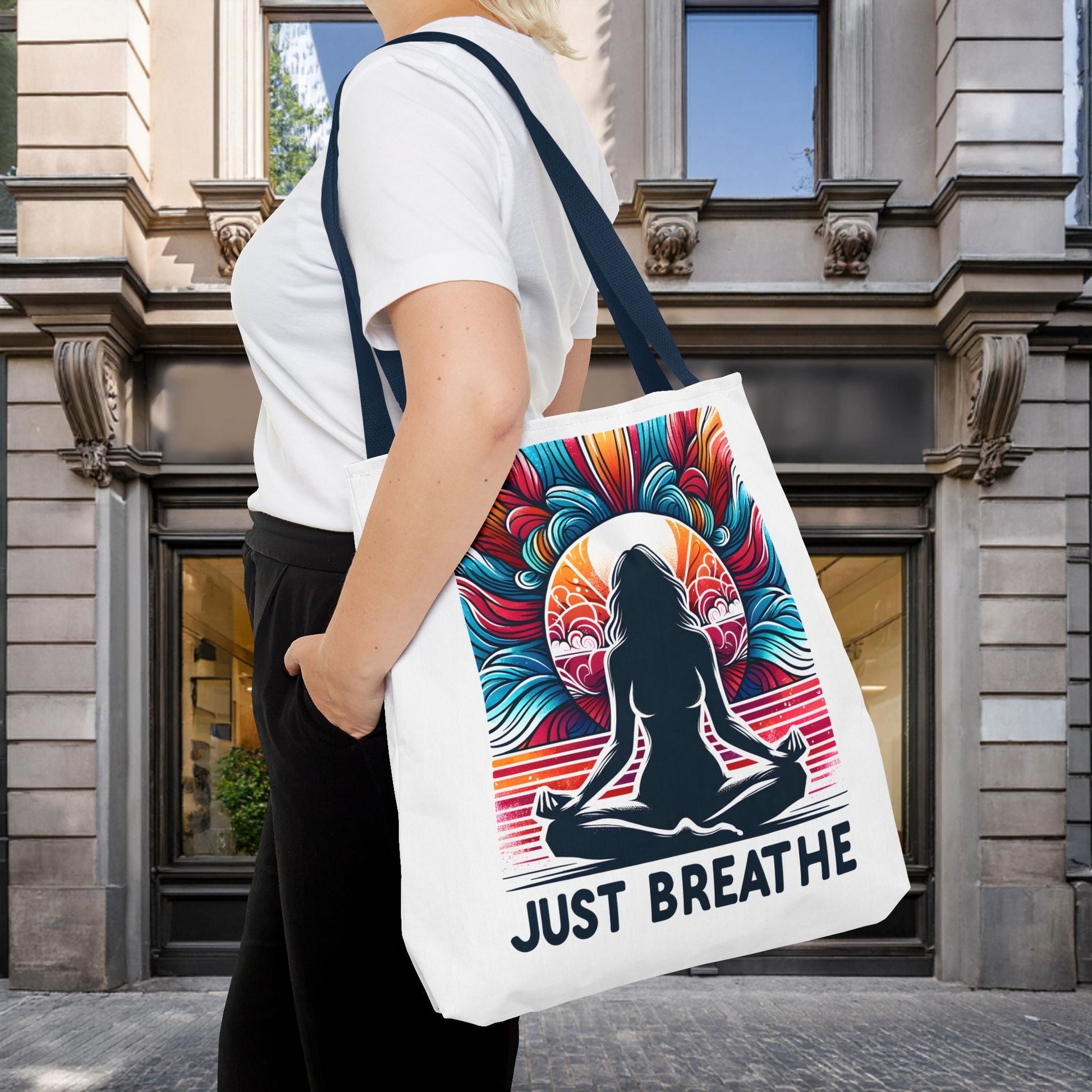 Just Breathe Meditation Tote Bag - EternalAscension