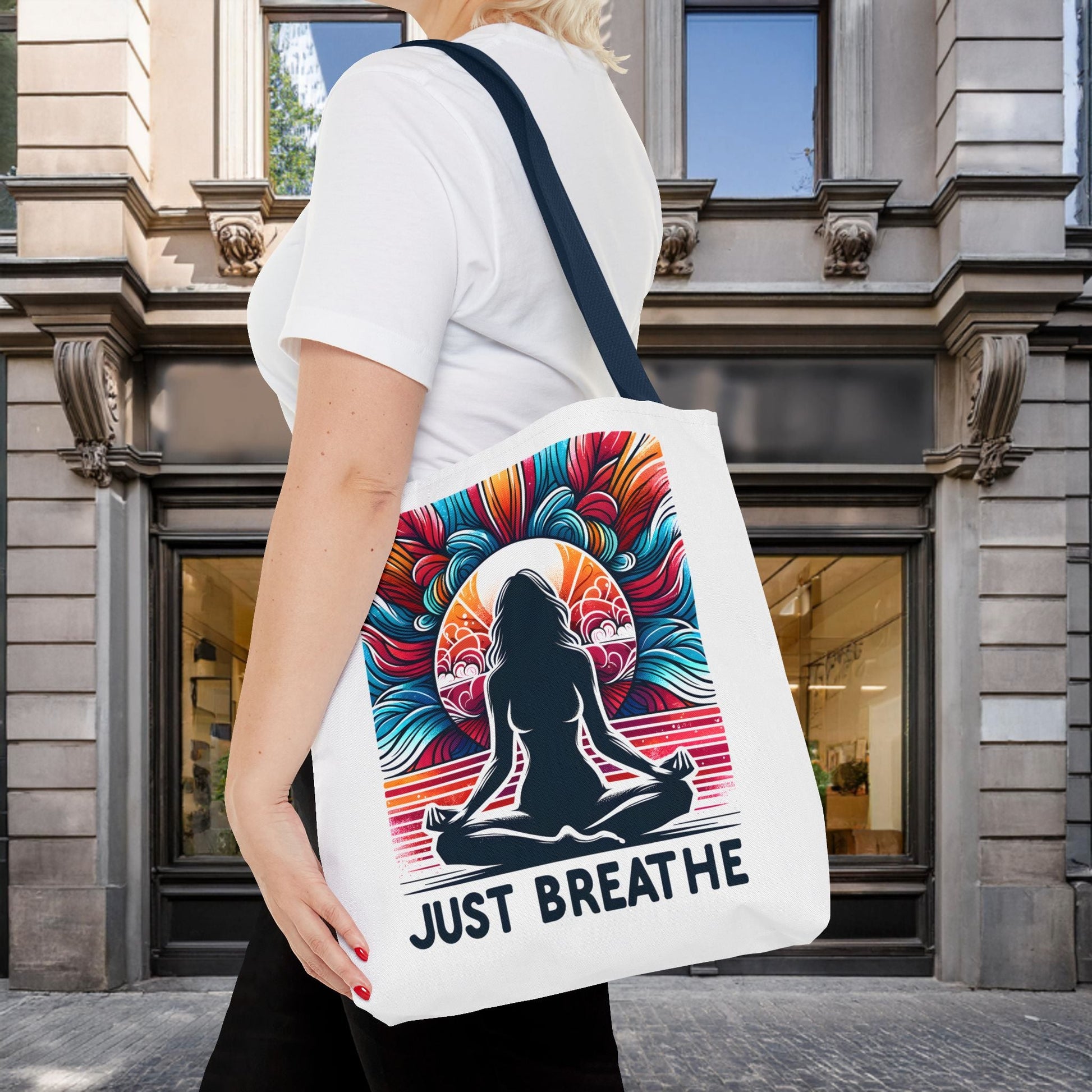 Just Breathe Meditation Tote Bag - EternalAscension